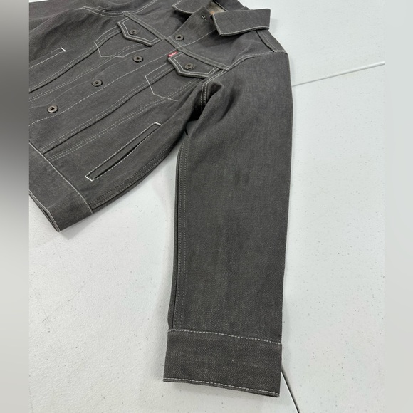 Levi's Big Boys' Classic Grey Denim Trucker Jacket Youth Medium 10-12 - Picture 5 of 11